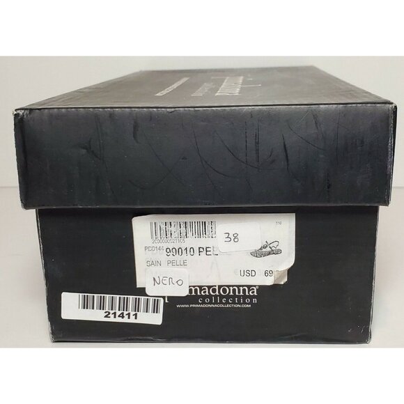 PRIMADONNA COLLECTION WOMEN SANDALS SIZE EURO 38 NEW IN BOX BLACK W/ BEADS 99010 - Picture 12 of 12